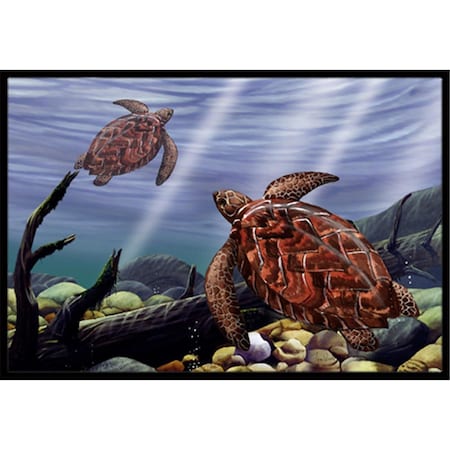 Jensendistributionservices Sea Turtles Indoor & Outdoor Mat, 18 x 27 in. MI2556471